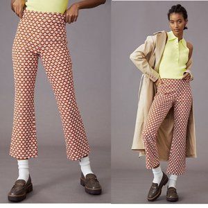 Anthropologie Maeve The Margot Kick-Flare Cropped Pants